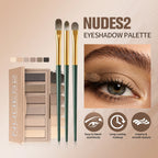 6-Color Matte Neutral Eyeshadow Palette with Brush Set
