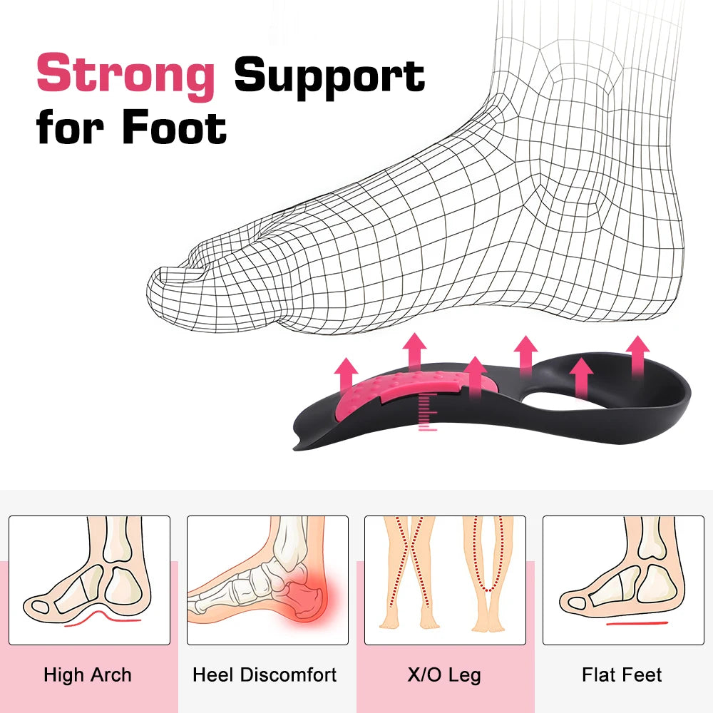 Orthopedic Arch Support Insoles for Flat Feet Correction