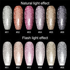 Reflective Glitter UV Gel Nail Polish for Manicure