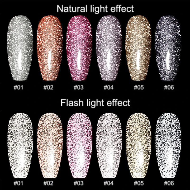 Reflective Glitter UV Gel Nail Polish for Manicure