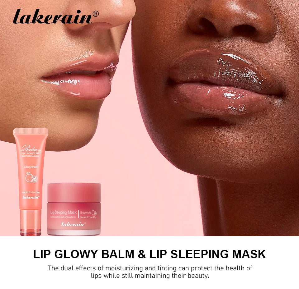 Moisturizing Lip Balm and Overnight Recovery Mask Set