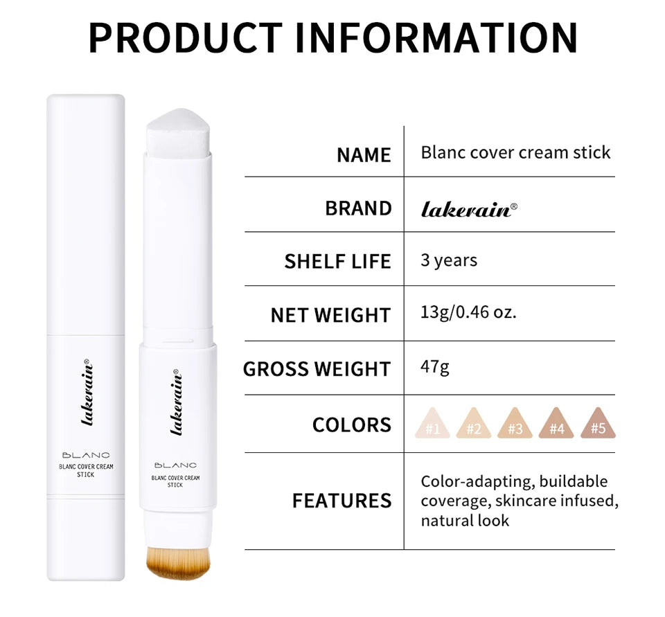 Color-Adapting Foundation Stick with Built-in Brush