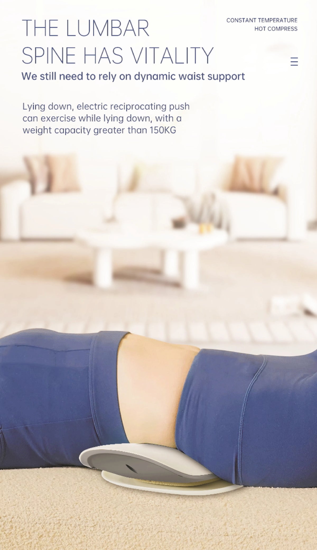 Electric Lumbar Traction Massage Device for Back Pain Relief