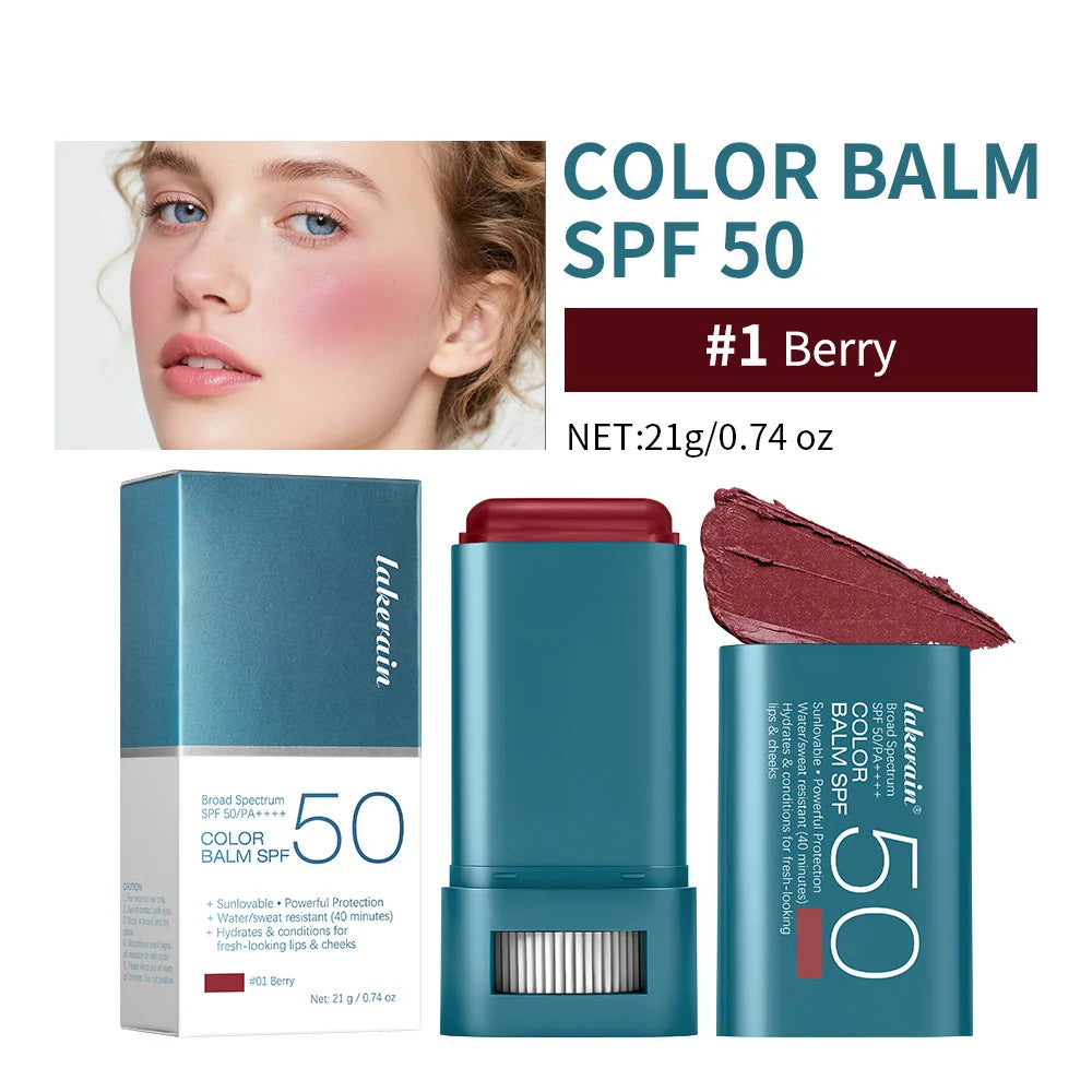Hydrating SPF 50 Sunscreen Blush Balm Stick - 28