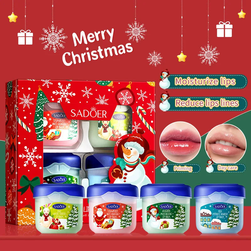 Hydrating Moisturizing Lip Balm Set for Dry Cracked Lips