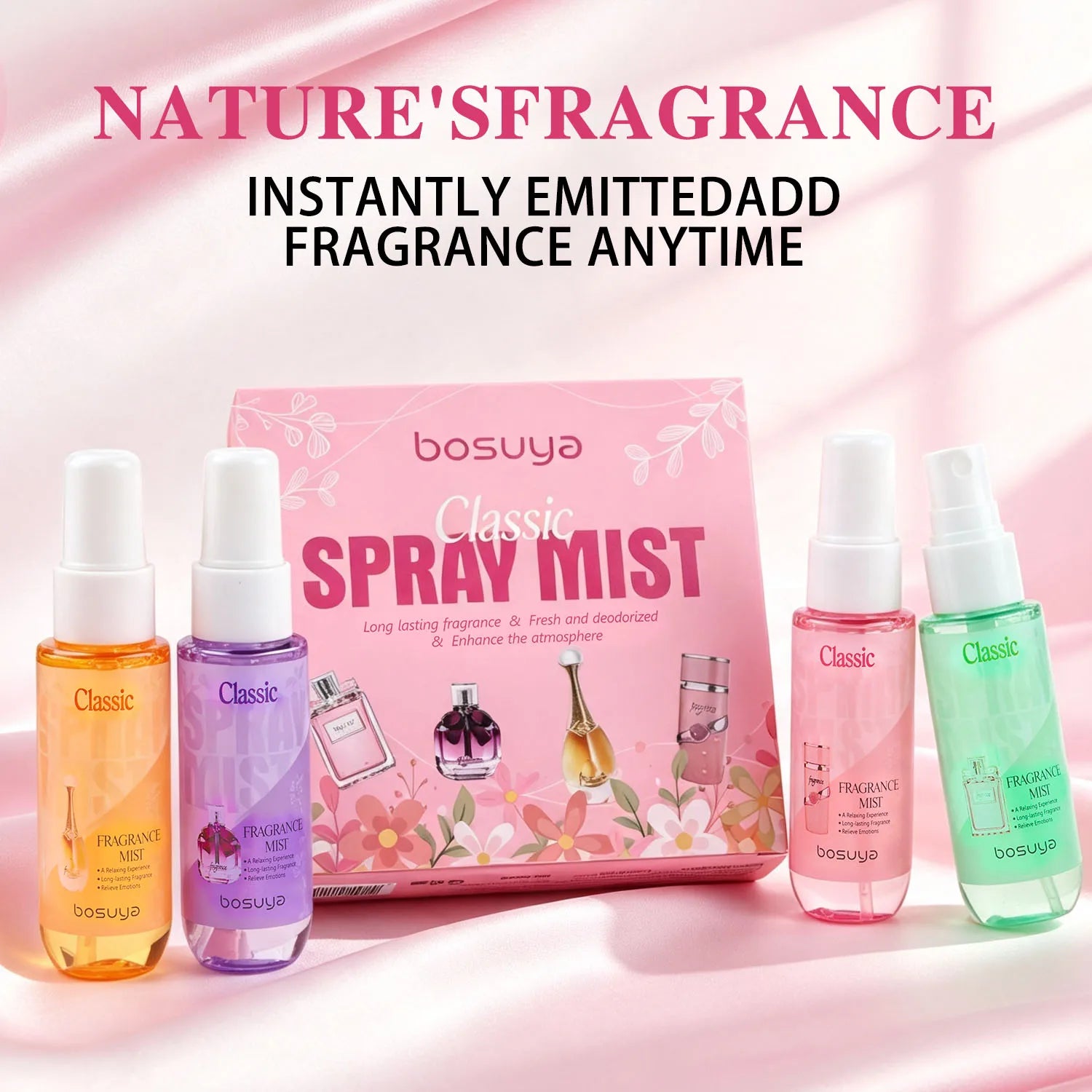 4-Piece Long-Lasting Floral Fragrance Mist Set - 3