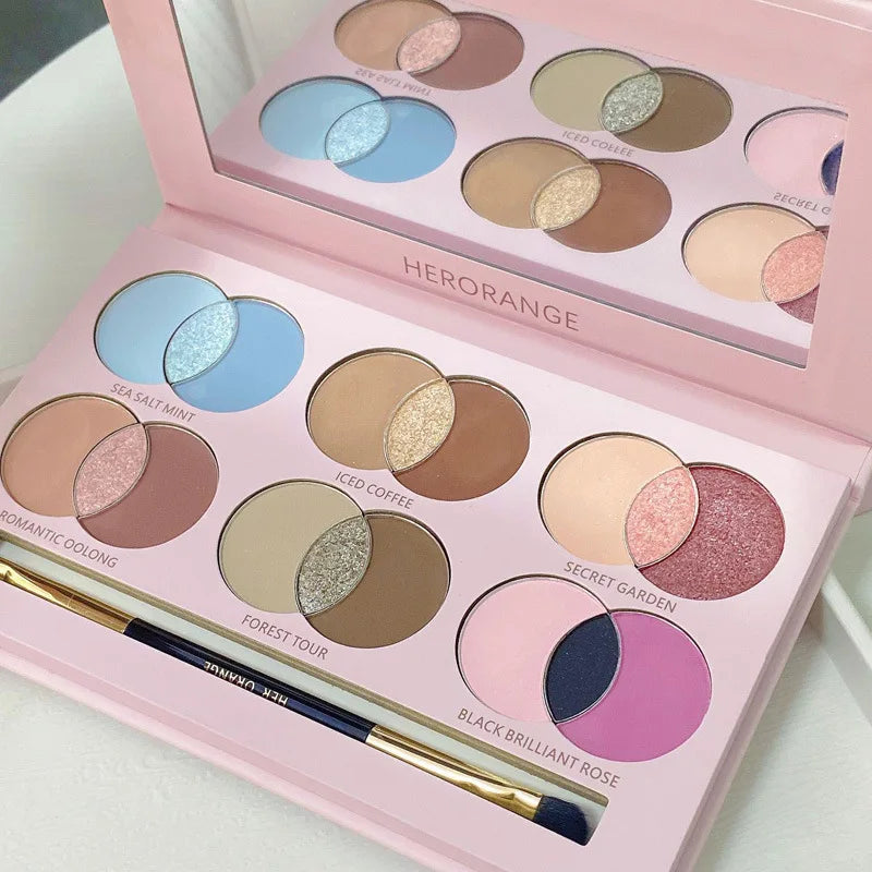 18-Color Vibrant Shimmer Eyeshadow Palette