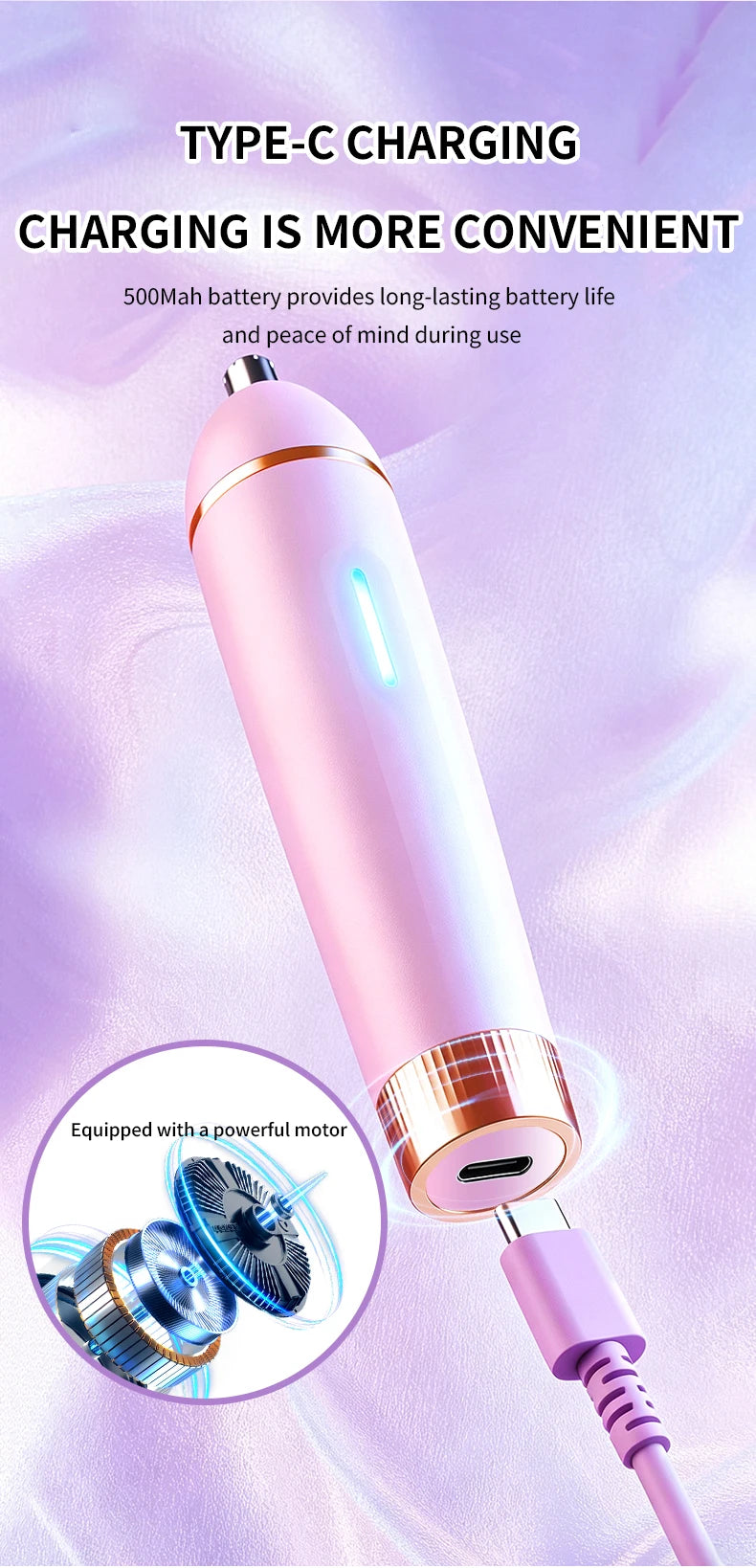 3-in-1 Waterproof Electric Shaver and Trimmer for Women