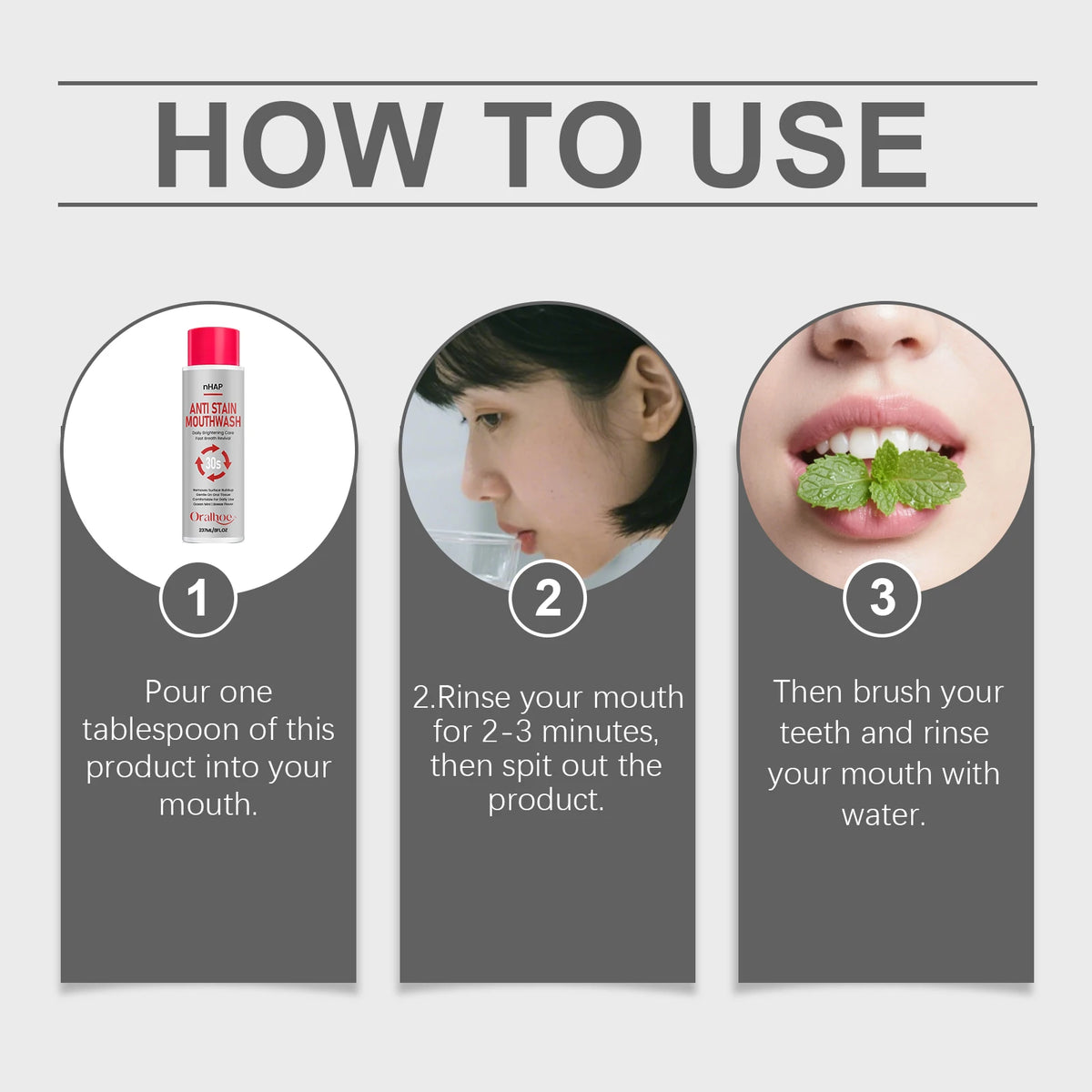 Anti-Stain Whitening Mouthwash for Fresh Breath