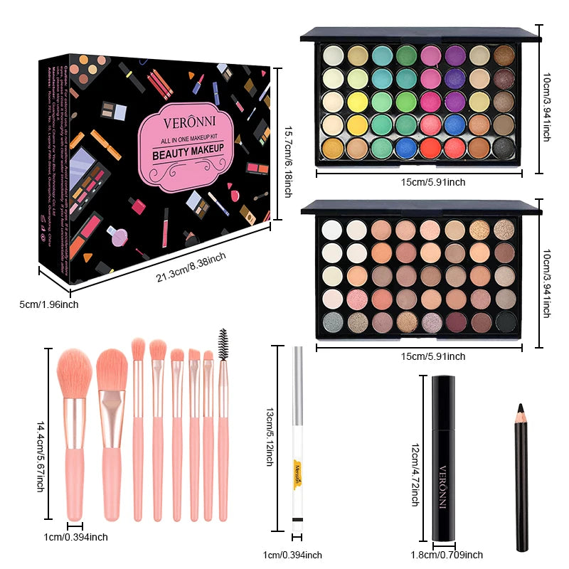 40-Color Professional Eyeshadow and Makeup Tool Set