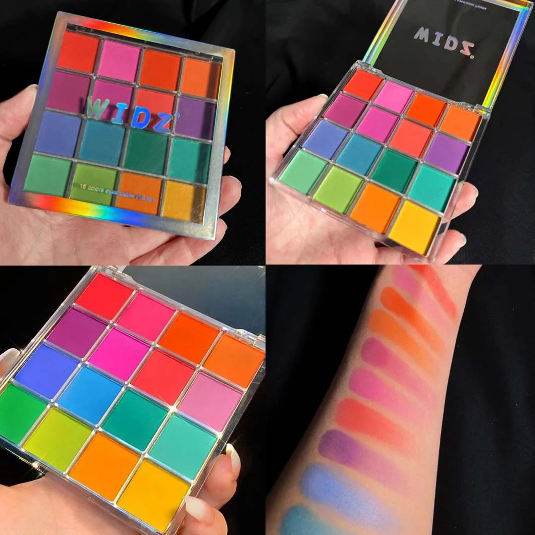 16-Color Waterproof Eyeshadow Palette for Vibrant Eye Makeup - 9
