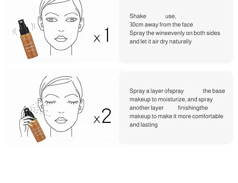 Waterproof Shimmer Body and Face Highlighter Spray - 15
