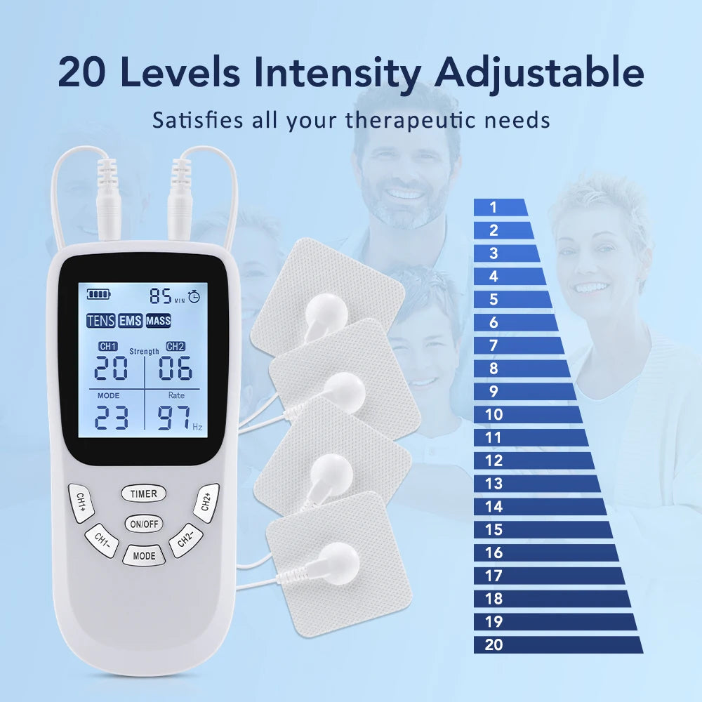 Portable TENS EMS Electric Muscle Stimulator Massager