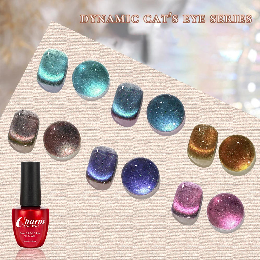 9D Galaxy Effect Magnetic Cat Eye Gel Nail Polish - 9