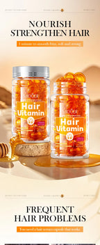 Hair Repair Vitamin Serum Capsules for Smooth Frizzy Hair