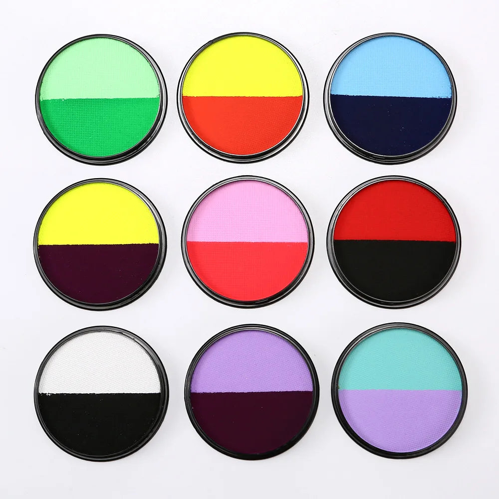 Double Color Face and Body Paint for Parties and Festivals