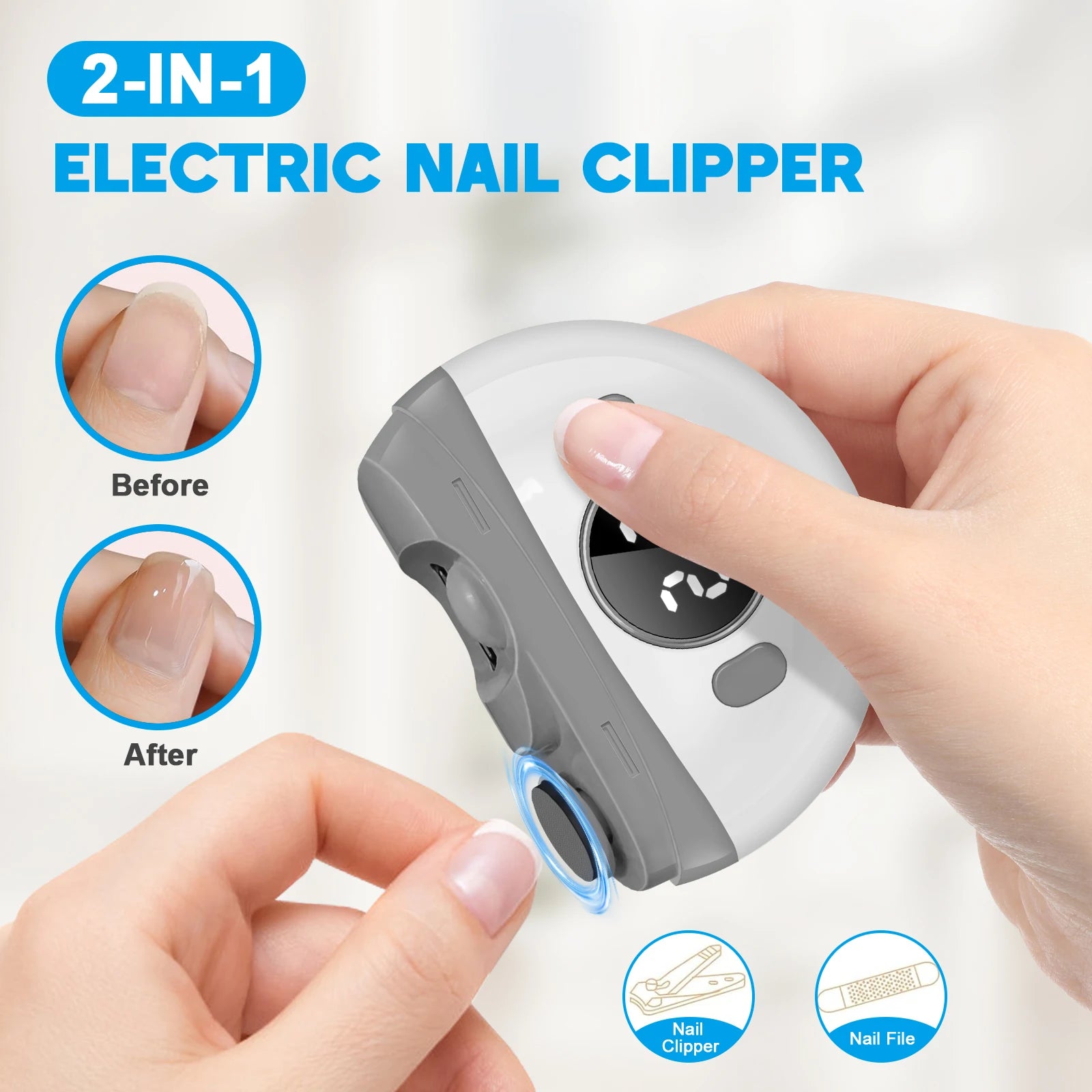 Automatic Electric Nail Trimmer with LED Light - 4