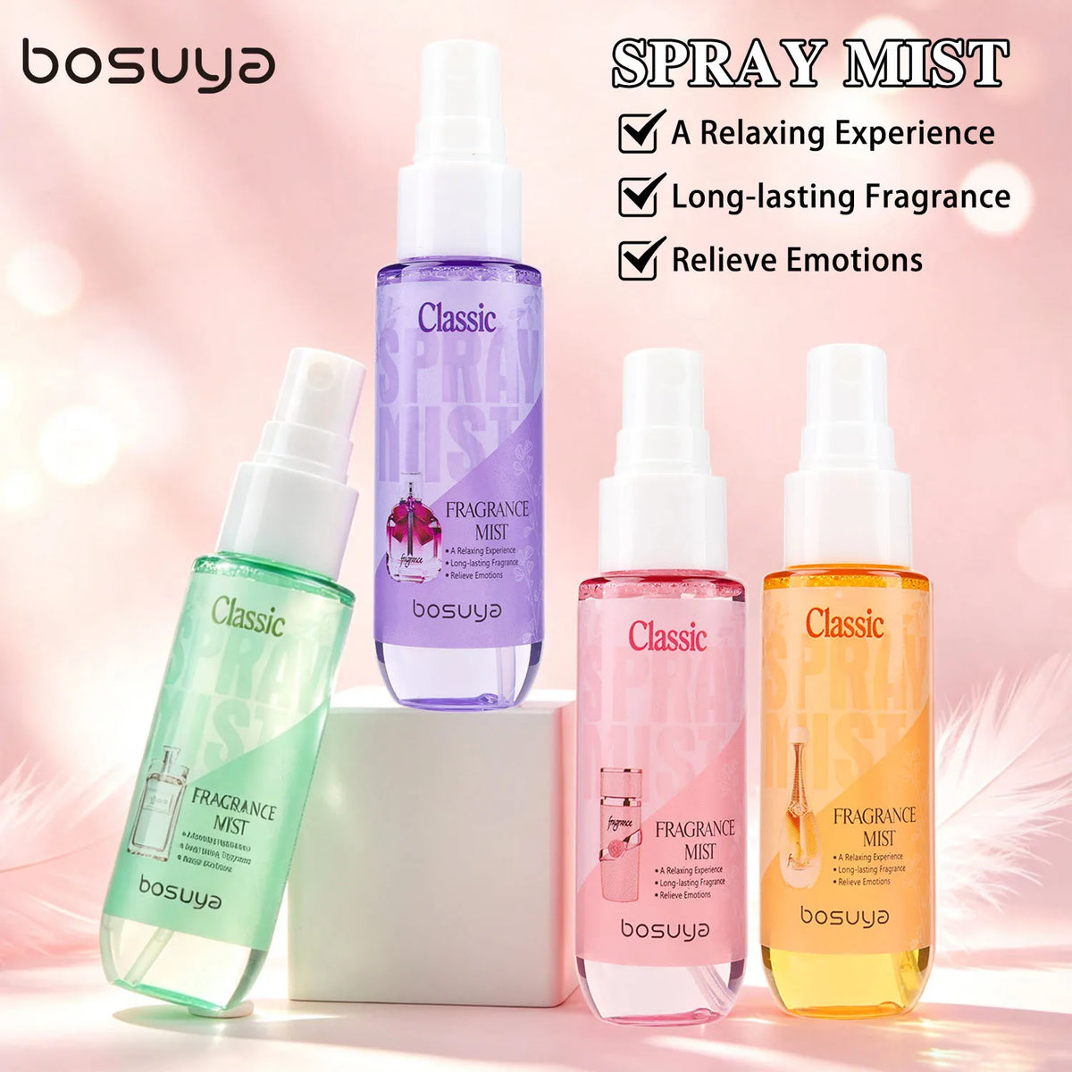 4-Piece Long-Lasting Floral Fragrance Mist Set