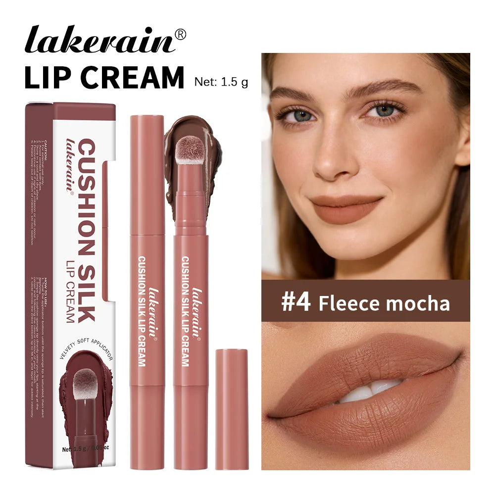2-in-1 Velvet Lip Cream and Cheek Blush with Cushion Applicator