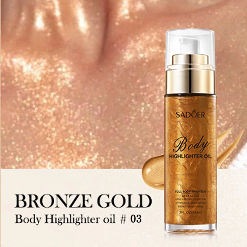 Shimmering Body Highlighter Oil for Radiant Skin
