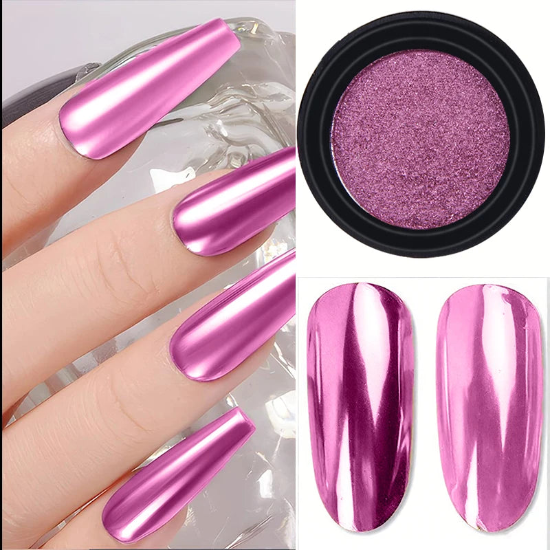 Chrome Mirror Effect Metallic Nail Art Glitter Powder