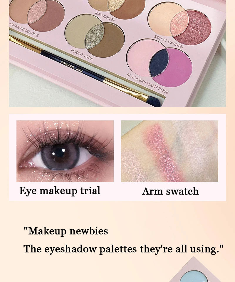 18-Color Vibrant Shimmer Eyeshadow Palette - 7