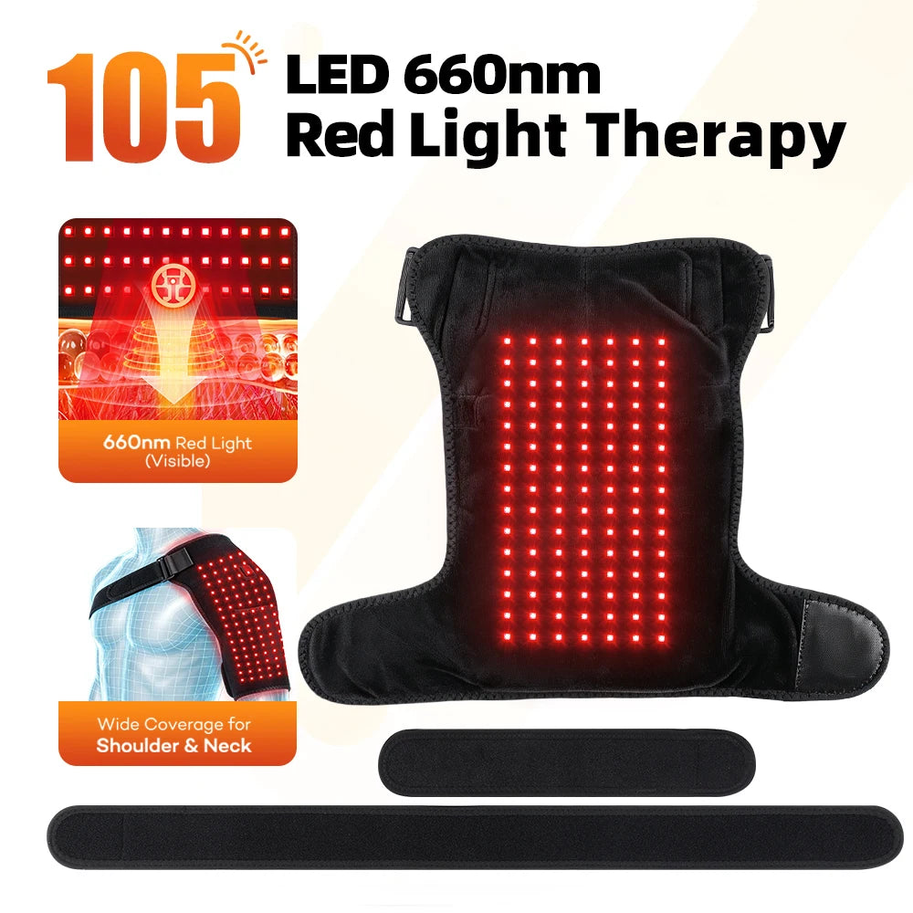 Red Light Therapy Heated Shoulder Support Wrap - 8