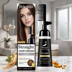 One-Step Protein Hair Straightening Cream with Built-In Comb