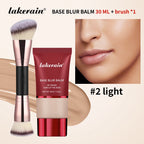 Matte Liquid Foundation and Dual-Ended Makeup Brush Set