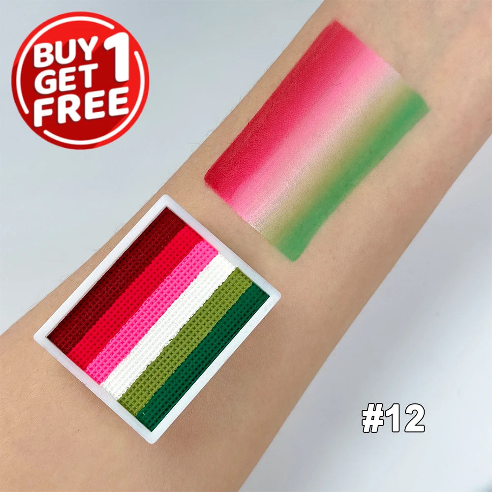 UV Glow-in-the-Dark Rainbow Face and Body Paint Set - 20