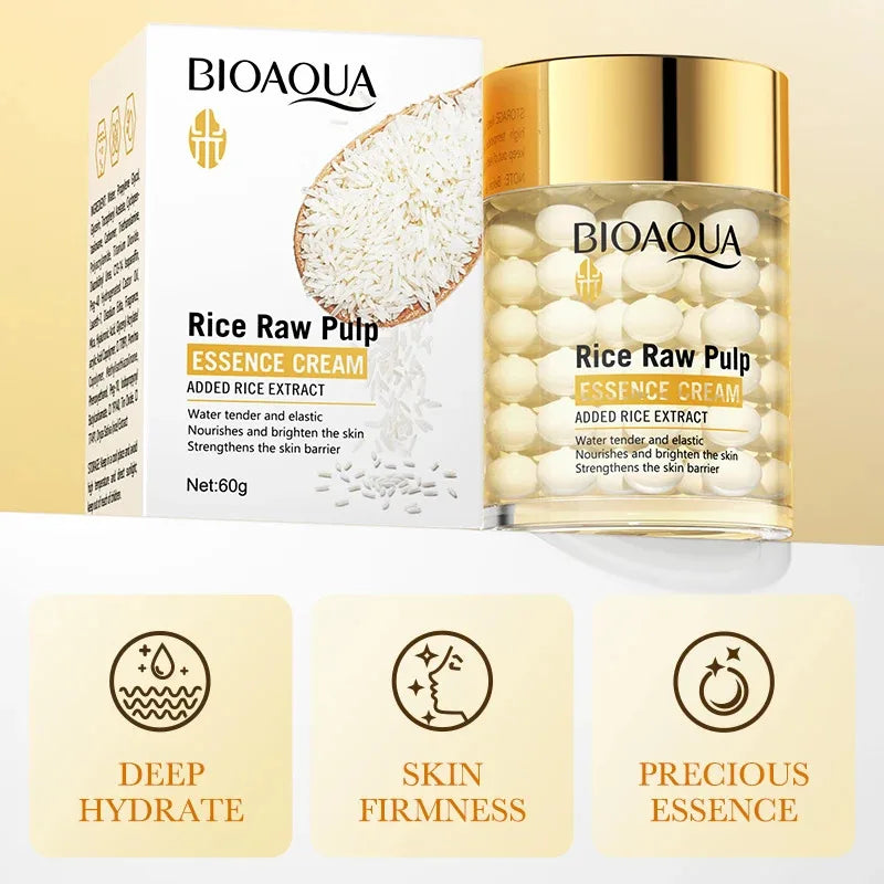 Hydrating Rice Extract Facial Cream for Radiant Skin - 4