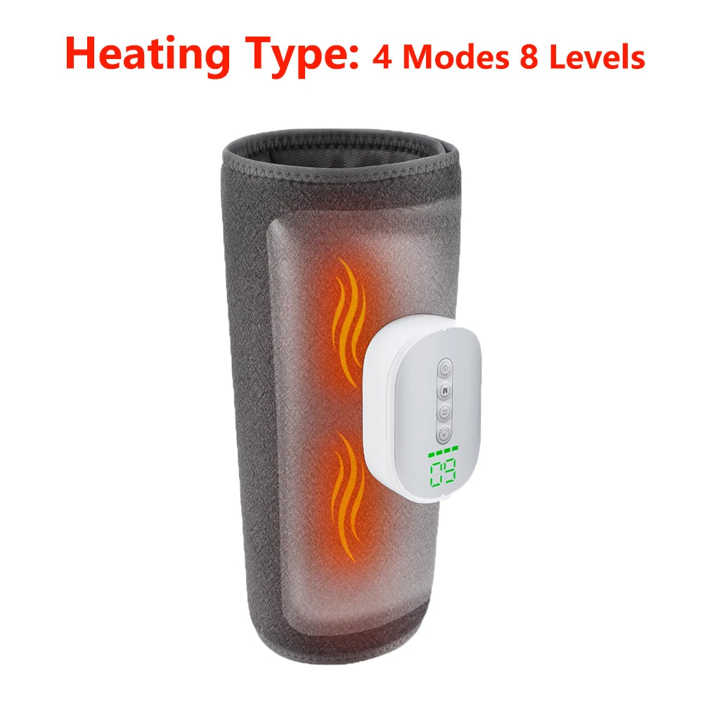 Wireless Heated Calf Compression Massager for Pain Relief