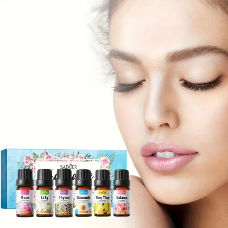 6-Piece Aromatic Essential Oil Set for Relaxation and Body Care
