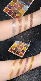 16-Color Glitter Sequin Eyeshadow Palette for Shimmer Makeup