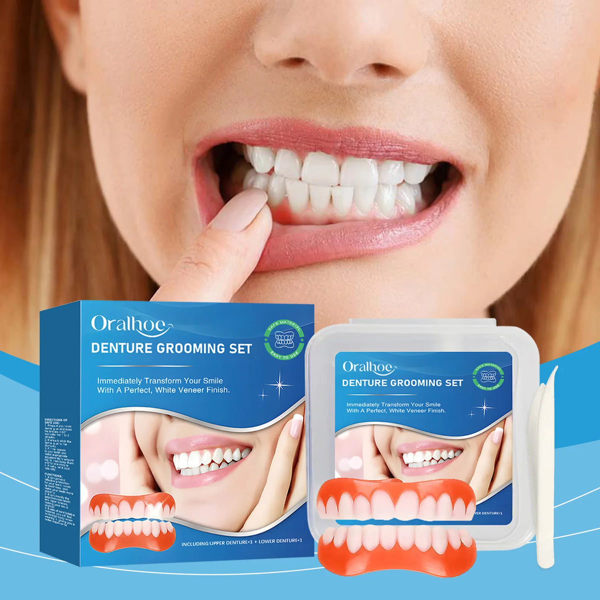 Snap-On Silicone Veneers for Instant Smile Makeover