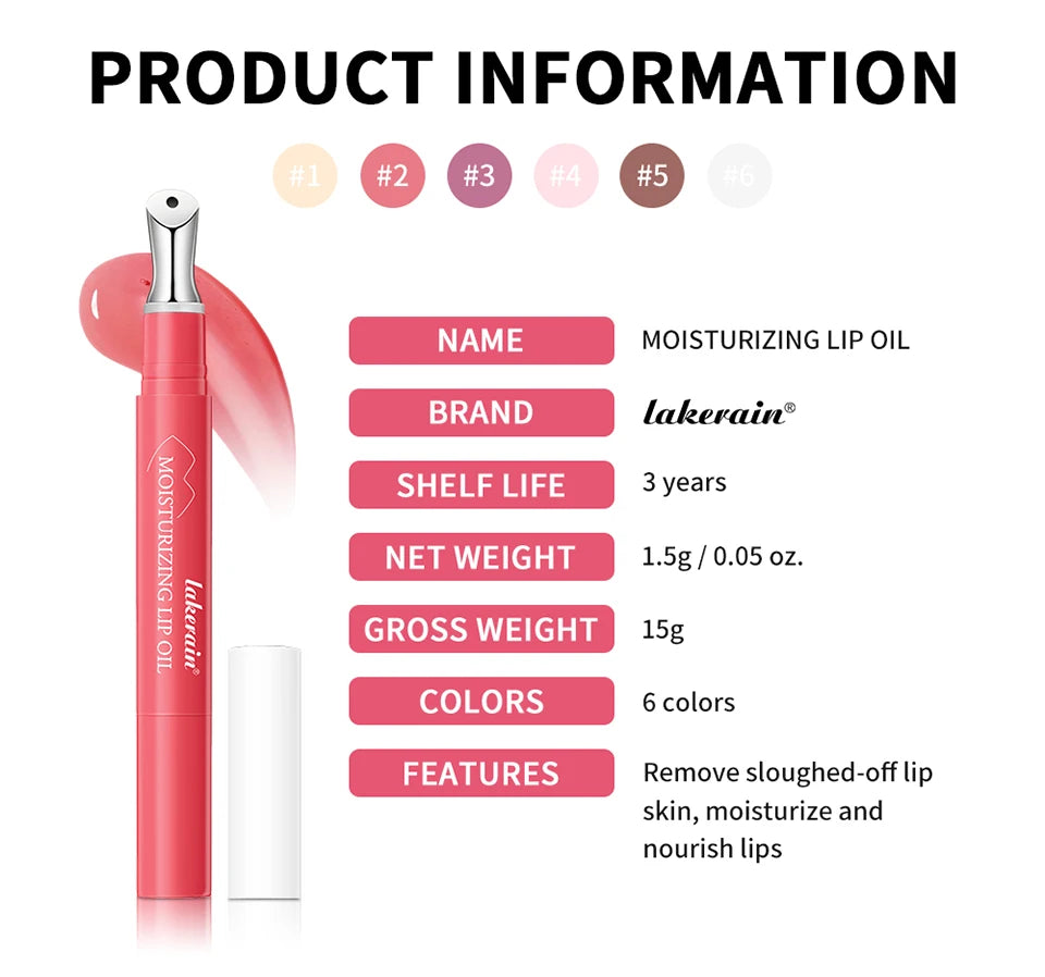 Hydrating Lip Oil Serum for Smooth Plump Lips - 18