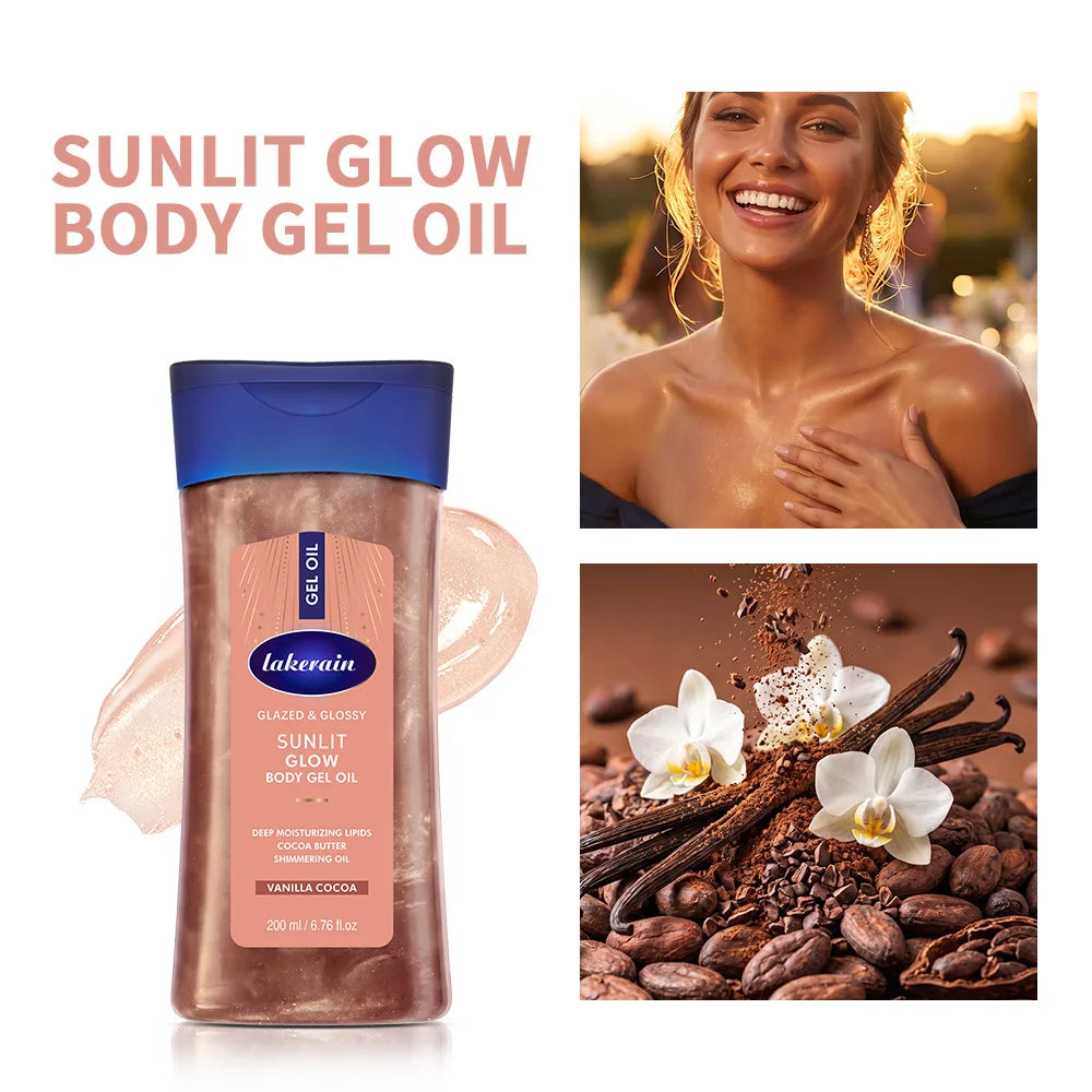 Sunlit Shimmer Body Glow Oil with Vanilla Cocoa