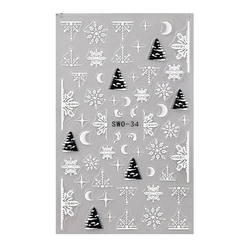 Festive Christmas Holiday Nail Art Decals - 63