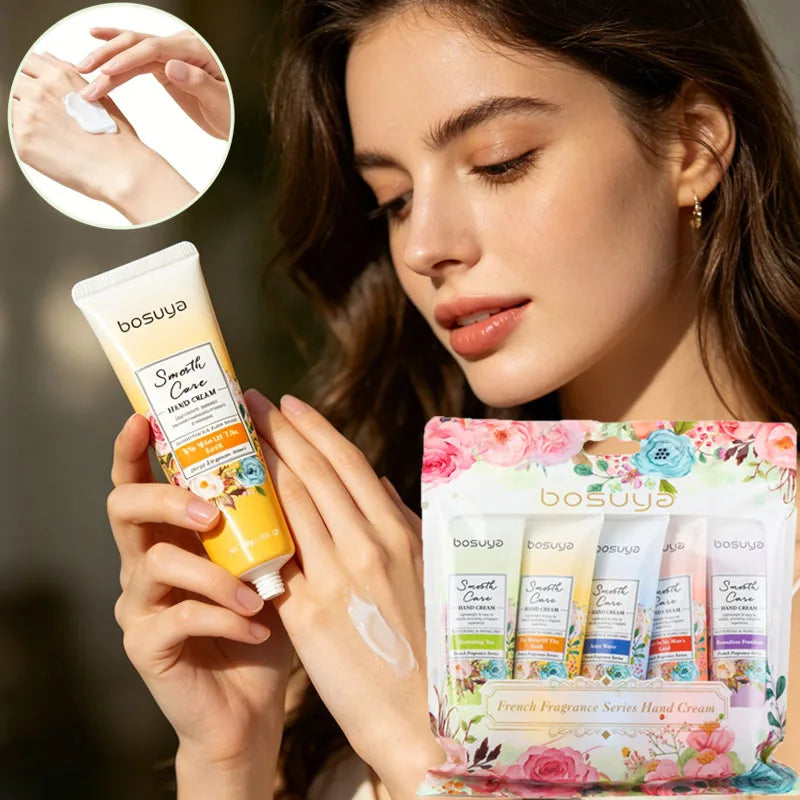 Moisturizing Floral Hand Cream Set for Dry Skin