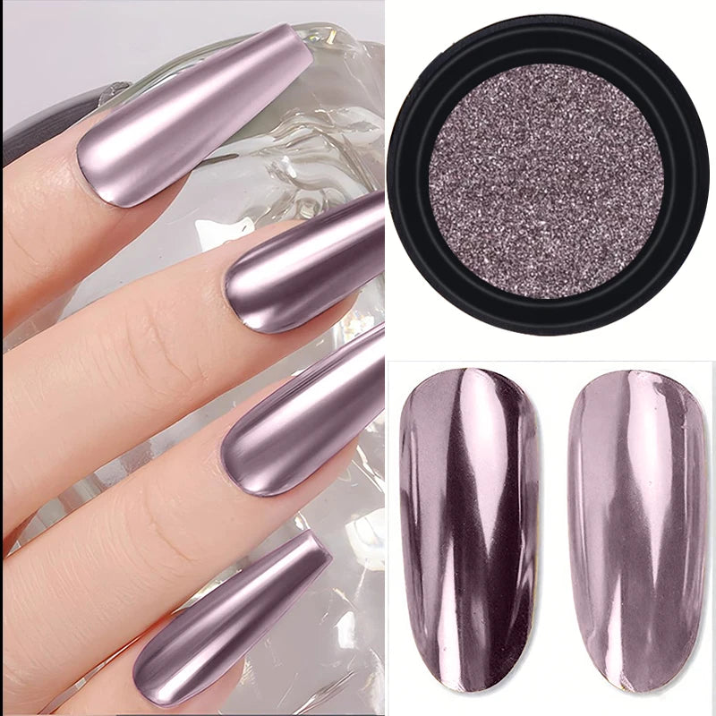 Chrome Mirror Effect Metallic Nail Art Glitter Powder