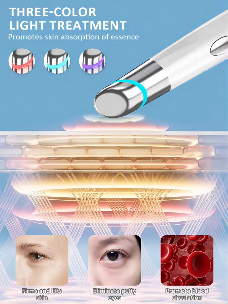 3-in-1 LED Photon Eye Massager for Dark Circles and Puffiness - 8