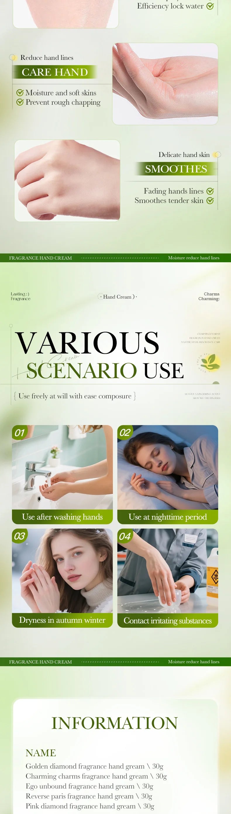 Perfumed Moisturizing Hand Cream Set - 14