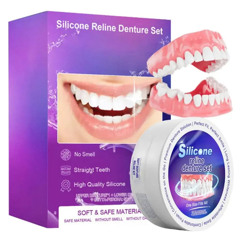 Temporary Silicone Denture Reliner and Smile Fitting Kit