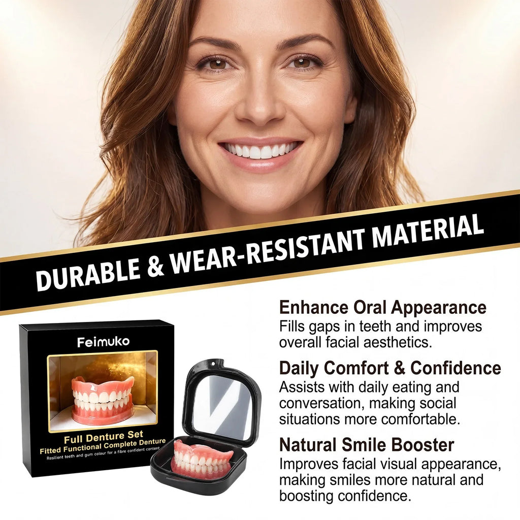 Full Mouth Silicone Dentures for Natural Smile Comfort