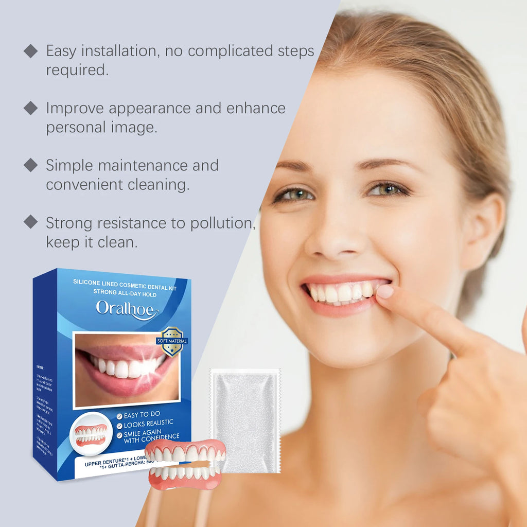 Instant Cosmetic Smile Veneers for Upper and Lower Teeth