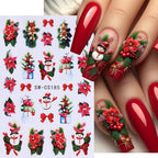 Festive Christmas Holiday Nail Art Decals