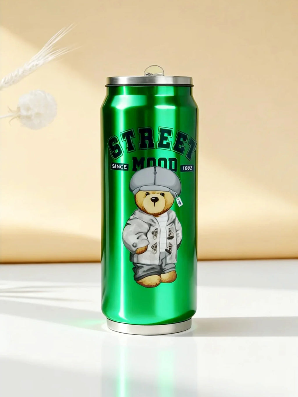 Insulated Stainless Steel Can Tumbler with Straw