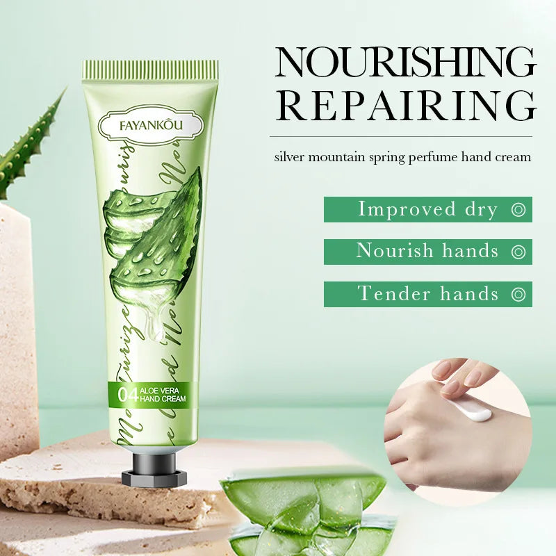 Hydrating Aloe Vera Hand Cream for Dry Skin