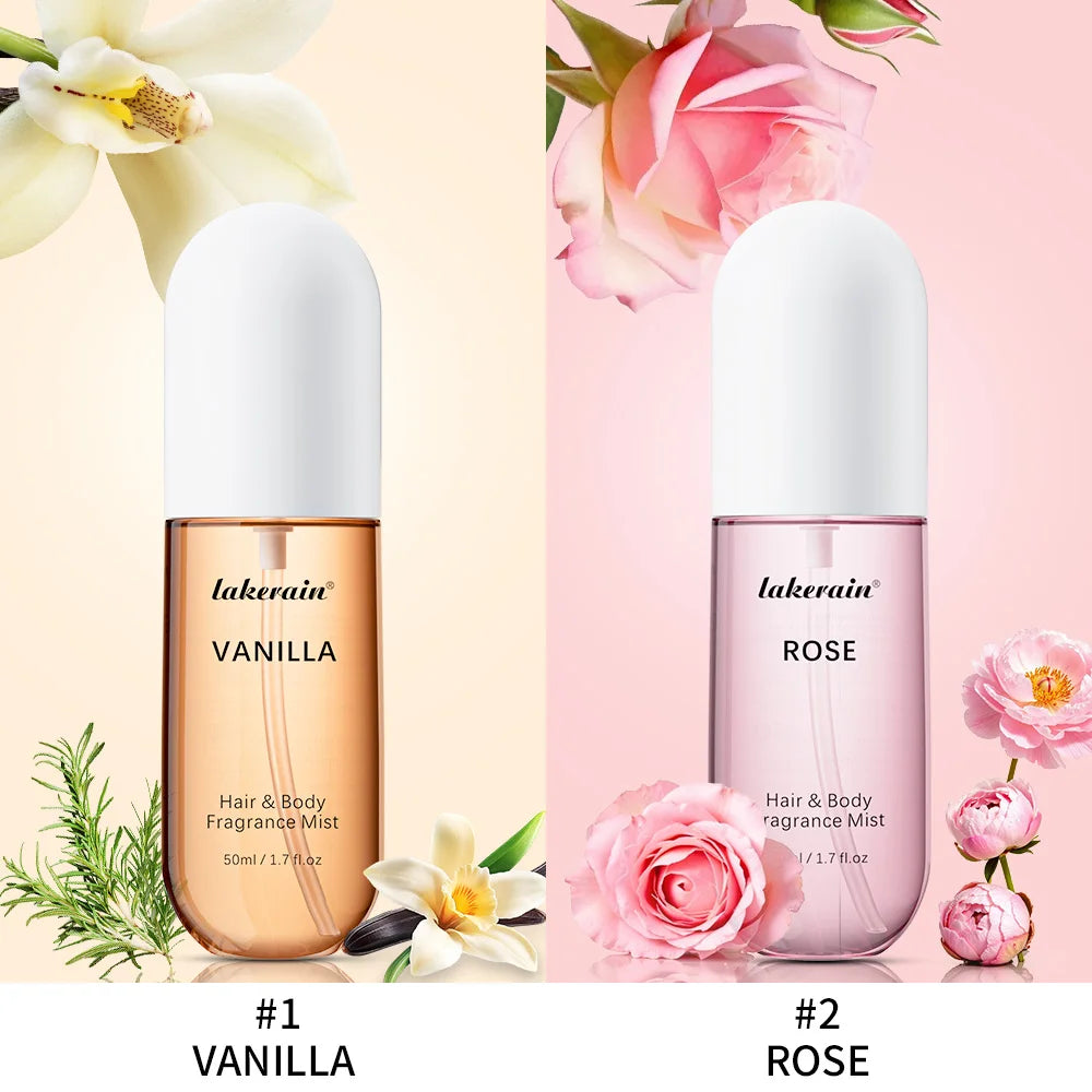 Long-Lasting Vanilla and Rose Hair and Body Fragrance Mist - 22