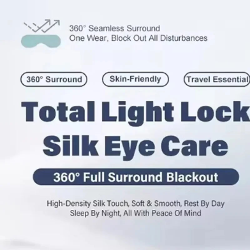 Silk Sleep Mask for Total Light Blocking and Comfort